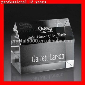 High clear optical Crystal House Paperweight