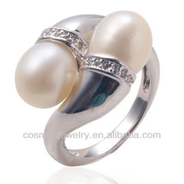 silver pearl (moti) ring mood ring