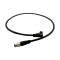 M8 Male to Female Shielded Black Connection Cable