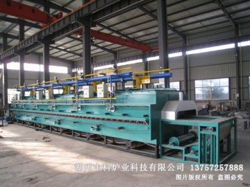 Gas fired mesh belt quenching tempering furnace