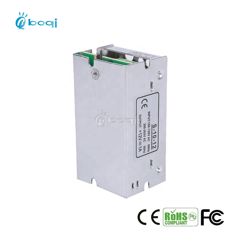 boqi CE FCC certified 12v 12w switching mode power supply adapter for CCTV LED strip