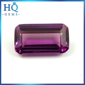 Synthetic #46 emerald cut 8*15mm corundum alexandrite stones for sale