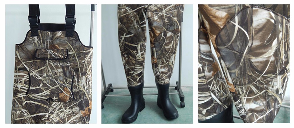 Neoprene Chest Waders Camo Fishing Waders for Men with Boots