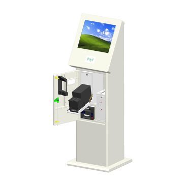 Kiosk tự thanh toán bằng tiền mặt với người chấp nhận tiền xu