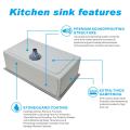 32-inch Stainless Kitchen Sink Undermount Handmade Sink