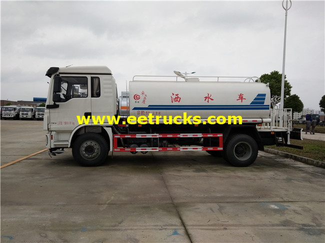 180HP 11m3 SHACMAN Water Tanker Trucks