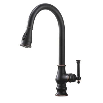 Pull Out Black Kitchen Mixer Tap