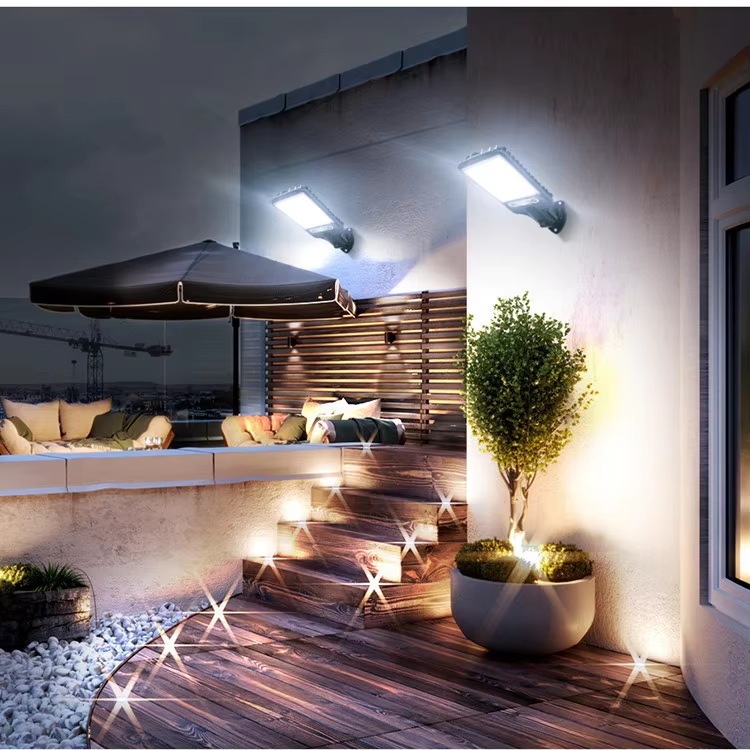 Outdoor Solar Garden Light with Motion Sensor and Remote Control