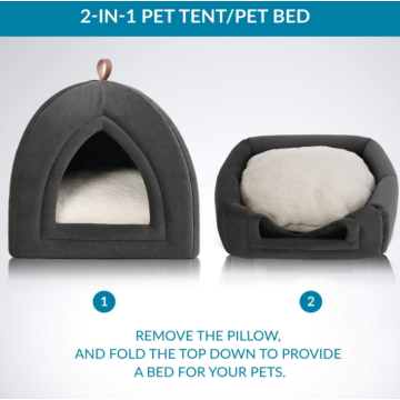 Microfiber Indoor Outdoor Pet Kembung Bed Cave