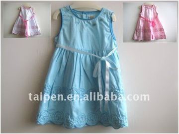 Baby Girls Dress 100% Cotton One Piece Design For Girls Dress