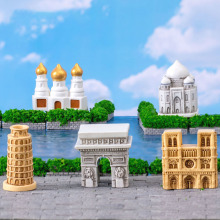 Magnetic Miniature Famous Architectures: Castle Doors, Pyramids, and Ancient Buildings