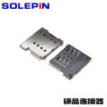 Connecteur de carte micro SIM poussant SMT 6P