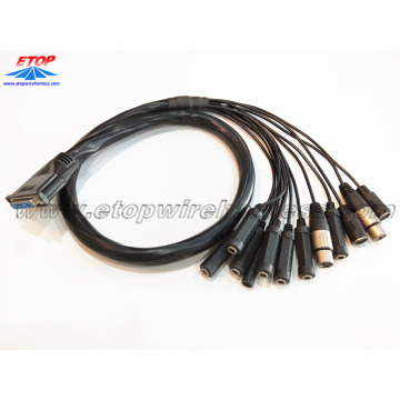 kabel audio oleh DB25 dikonversi ke BNC, SMA, DC