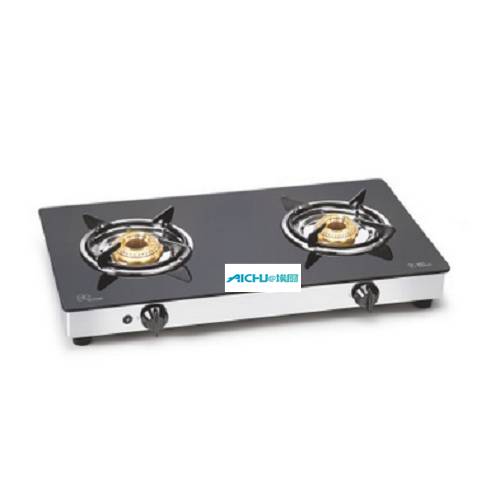 Glen 2 Burners Black Glass Gas Top