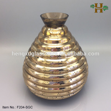 Handmade Blown No Bottom Italy Vases Luxury Gold Vases