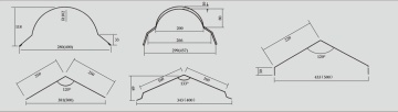 Tile Roof Ridge Cap Roll Forming Machine