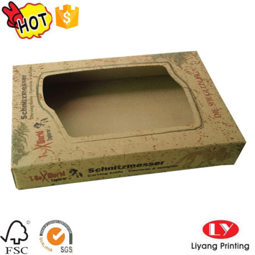 Oortelefoonverpakking Kraftpapier-doos met venster