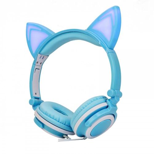 Birthday Gift Cat-Ear Children Headphones With LED Light