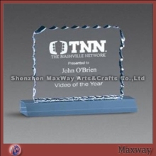 Transparent corporate acrylic trophy/award/present with some praising words