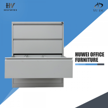 Metal lateral four drawer file cabinets