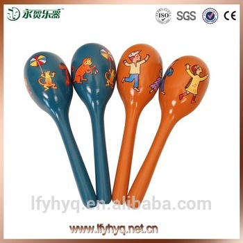 wood maracas, baby products logo wooden rattle