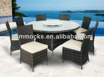 piece Outdoor Rattan Wicker Yard Lawn Deck Furniture Dining Set