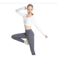 ny yoga crop top langermet skjorte