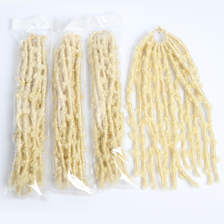 Distressed Locs Fluffy Crotchet Braiding Hair Water Wave Distressed Butterfly Locs Label Private Hair Butterfly Locs