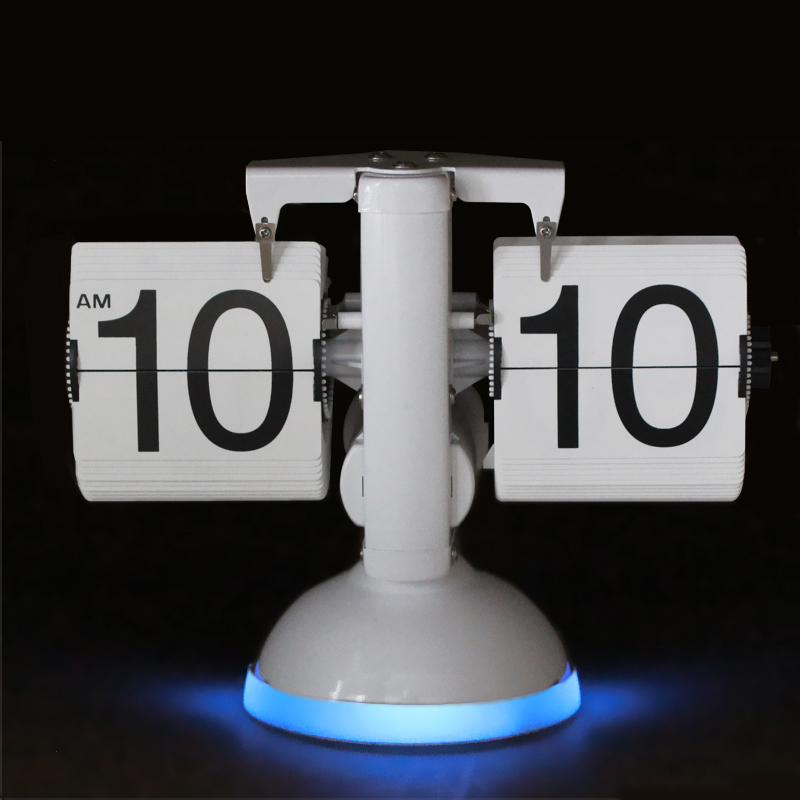 Desk clock with sounds controlled light