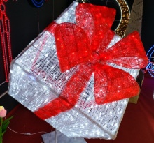 3D LED Christmas Gift Box Motif Light