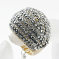 Guld eller rhodium pläterade ringar mode färgglada strass crystal Finger Ring nickel fri miljövänliga smycken grossist