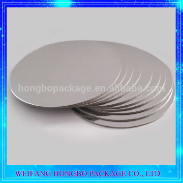 2mm Round Silver Cardboard Cake Board