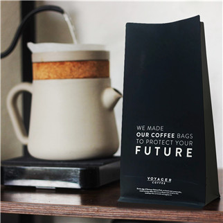 Vacuum-sealed black coffee bags