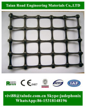 PP biaxial geogrid reinforced retaining wall