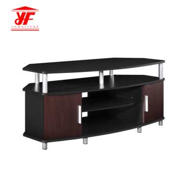 Dark Wood Tabletop Small TV Stand