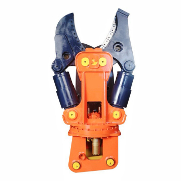 Excavator dual cylinder hydraulic shear