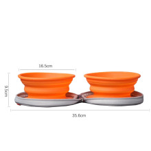 Collapsible Silicone Foldable Dog Bowl for Pets