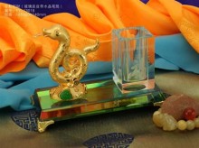 crystal glass snake figurine