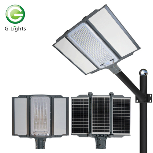 Externo IP65 200w 400w 600w tudo em um LED solar poste de luz