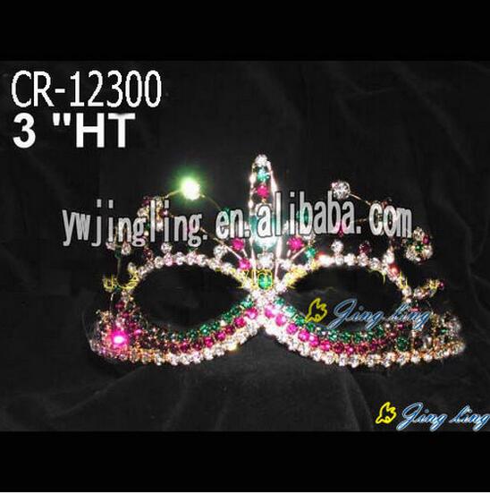 Colored Rhinestone Easter Mask Crowns For Party