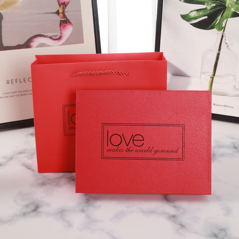 Kotak Hadiah Kotak Bunga Bunga Hari Valentines's Red Red