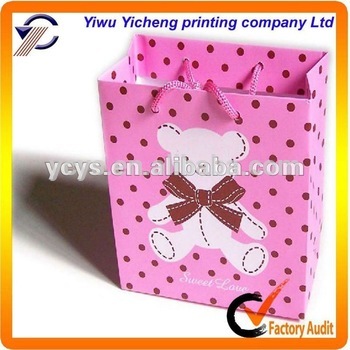 Cute paper bag,foldable shopping bag,paper gift bag