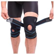 Knee Support Coolfit Quick-Drying Silicone Gel 4-Spring Stabilizer Knee Pad Brace with Patella Hole