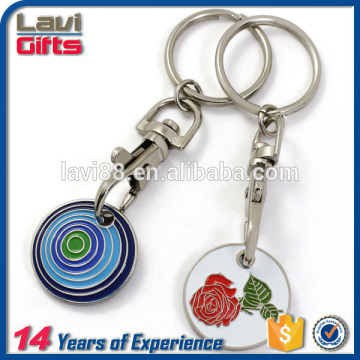 Factory hot sales trolley coin chip keychains