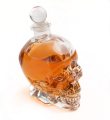 Glass Skull Whiskey Decanter với nút chặn