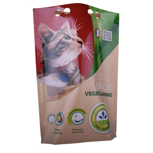 Compostable Biodegradable Kraft Stand Up Pet Food Bag