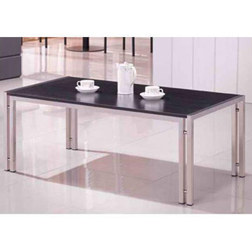 Dining Table, Made of MDF Stick Melamine and Stainless Steel