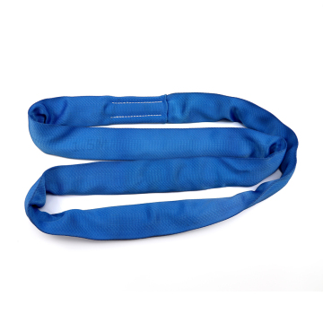 8Ton lifting polyester sling blue round sling belt