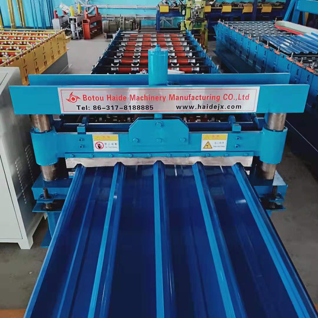 840 steel roof sheet glazed Tile Roll Forming producing Machine