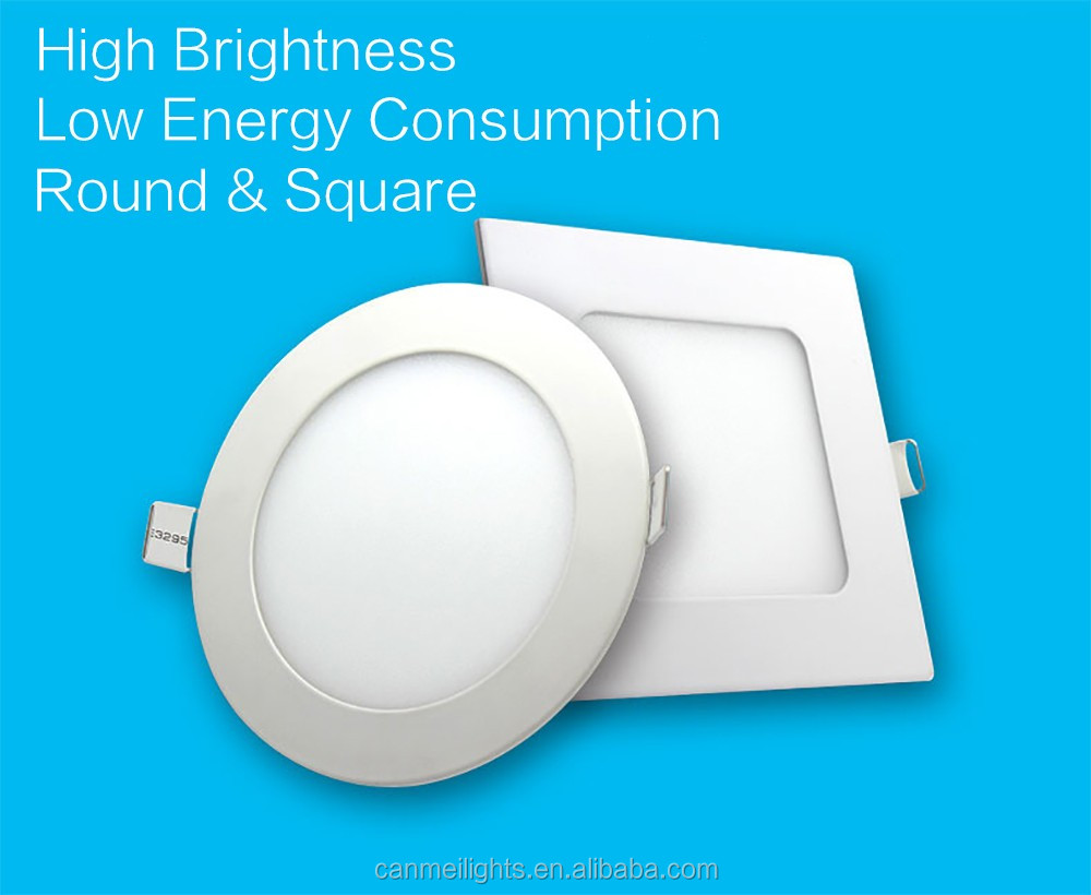 ultra slim round led panel light square 3w 4w 9w 12w 15w 18w 24w led ceiling downlight 85-265V